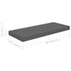 Estantes Flotante De Pared 4 Uds Mdf Gris Brillo 60x23,5x3,8 Cm Vidaxl