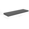 Estante Flotante De Pared Mdf Gris Brillo 80x23,5x3,8 Cm Vidaxl