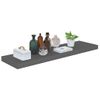 Estantes Flotantes Pared 4 Uds Mdf Gris Brillo 90x23,5x3,8 Cm Vidaxl