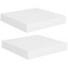 Estante Flotante Pared 2 Uds Blanco Y Roble Mdf 90x23,5x3,8 Cm Vidaxl