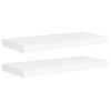 Estantes Flotantes De Pared 2 Uds Mdf Blanco 60x23,5x3,8 Cm Vidaxl