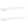 Estantes Flotantes De Pared 2 Uds Mdf Blanco 80x23,5x3,8 Cm Vidaxl