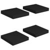 Estantes Flotantes De Pared 4 Uds Mdf Negro 23x23,5x3,8 Cm Vidaxl