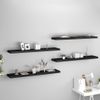 Estantes Flotantes De Pared 4 Uds Mdf Negro 120x23,5x3,8cm Vidaxl