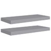 Estante Flotante Pared 2 Uds Gris Mdf 60x23,5x3,8 Cm Vidaxl