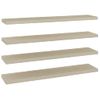 Estantes Flotantes Pared 4 Uds Mdf Color Roble 120x23,5x3,8 Cm Vidaxl