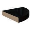 Estantes Flotantes Esquina 4 Uds Mdf Negro Brillo 25x25x3,8 Cm Vidaxl