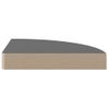 Estante Flotante De Esquina Gris Con Brillo Mdf 25x25x3,8 Cm Vidaxl