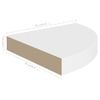 Estante Flotante De Esquina Mdf Blanco 25x25x3,8 Cm Vidaxl