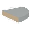 Estante Flotante De Esquina Mdf Gris 25x25x3,8 Cm Vidaxl