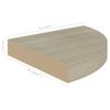 Estante Flotante De Esquina Color Roble Mdf 25x25x3,8 Cm Vidaxl