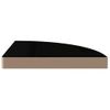 Estante Flotante De Esquina Negro Brillante Mdf 35x35x3,8 Cm Vidaxl