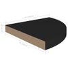 Estantes Flotantes De Esquina 4 Uds Mdf Negro 35x35x3,8 Cm4 Vidaxl