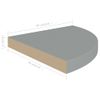 Estantes Flotantes De Esquina 2 Uds Mdf Gris 35x35x3,8 Cm Vidaxl