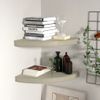 323926  Floating Corner Shelves 2 Pcs Oak 35x35x3,8 Cm Mdf Vidaxl