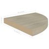 323926  Floating Corner Shelves 2 Pcs Oak 35x35x3,8 Cm Mdf Vidaxl