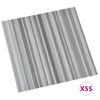 Lamas Para Suelo Autoadhesivas 55 Uds Pvc Gris Claro 5,11 M² Vidaxl