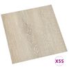 Lamas Para Suelo Autoadhesivas 55 Piezas Pvc 5,11 M² Beige Vidaxl