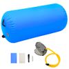 Rollo Hinchable De Gimnasia Con Bomba Pvc Azul 120x75 Cm Vidaxl