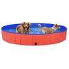 Piscina Para Perros Plegable Pvc Rojo 200x30 Cm Vidaxl