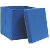 Cajas De Almacenaje Con Tapas 10 Uds Azul 28x28x28 Cm Vidaxl