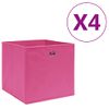 Cajas De Almacenaje 4 Uds Tela No Tejida Rosa 28x28x28 Cm Vidaxl