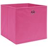 Cajas De Almacenaje 4 Uds Tela No Tejida Rosa 28x28x28 Cm Vidaxl