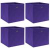 Cajas De Almacenaje 4 Uds Tela No Tejida Morado 28x28x28 Cm Vidaxl