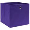 Cajas De Almacenaje 4 Uds Tela No Tejida Morado 28x28x28 Cm Vidaxl