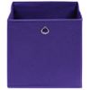 Cajas De Almacenaje 4 Uds Tela No Tejida Morado 28x28x28 Cm Vidaxl