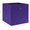 Cajas De Almacenaje 4 Uds Tela No Tejida Morado 28x28x28 Cm Vidaxl