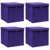 Cajas De Almacenaje Con Tapas 4 Uds Morado 28x28x28 Cm Vidaxl