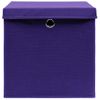 Cajas De Almacenaje Con Tapas 4 Uds Morado 28x28x28 Cm Vidaxl