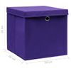 Cajas De Almacenaje Con Tapas 4 Uds Morado 28x28x28 Cm Vidaxl