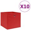 Cajas De Almacenaje 10 Uds Tela No Tejida Rojo 28x28x28 Cm Vidaxl