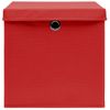 Cajas De Almacenaje Con Tapas 10 Uds Rojo 28x28x28 Cm Vidaxl