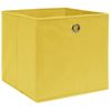 Cajas De Almacenaje 10 Uds Tela No Tejida Amarillo 28x28x28 Cm Vidaxl