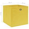 Cajas De Almacenaje 10 Uds Tela No Tejida Amarillo 28x28x28 Cm Vidaxl