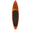 Juego De Tabla De Paddle Surf Inflable Naranja 305x76x15 Cm Vidaxl