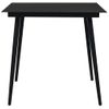 Mesa De Comedor De Jardín Acero Y Vidrio Negra 80x80x74 Cm Vidaxl