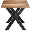 Mesa de comedor de madera acacia acabado miel 160x80x75 cm vidaXL