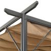 Pérgola Con Tejado Retráctil Acero Gris Taupe 3x3 M 180 G/m² Vidaxl