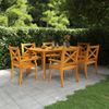 Mesa De Jardín Madera Maciza De Acacia 160x90x75 Cm Vidaxl