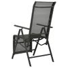 Silla De Jardã­n Reclinables 2 Uds Textileno Aluminio Negro Vidaxl