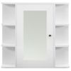 Rogal Armario De Espejo De Baño Mdf Blanco 66x17x63 Cm Rogal