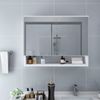 Armario De Baño Con Espejo Mdf Blanco 80x15x60 Cm Vidaxl