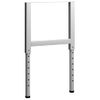 Estructura De Banco De Trabajo 2 Uds Metal 55x(69-95,5)cm Gris