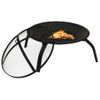 Brasero Y Barbacoa 2 En 1 Con Atizador Acero 56x56x49 Cm Vidaxl