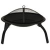 Brasero Y Barbacoa 2 En 1 Con Atizador Acero 56x56x49 Cm Vidaxl