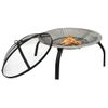 Brasero Y Barbacoa 2 En 1 Atizador Acero Inoxidable 56x56x49 Cm Vidaxl